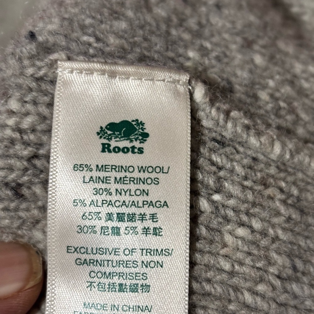 Roots Merino Wool Alpaca Sweater Tunic Turtleneck Cozy Small - Picture 11 of 12
